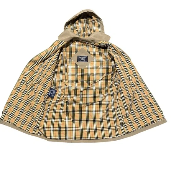 Burberry London Trench Coat Detachable Liner Hood Nova Check Beige Men US Size L - Picture 13 of 13